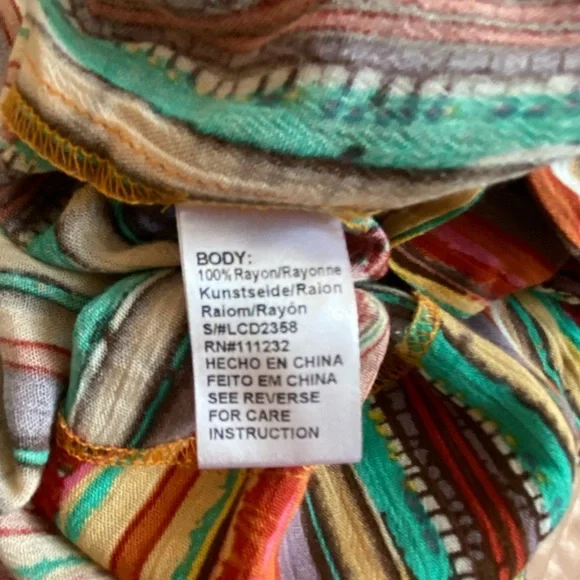 Vibrant Multicolor Striped Tunic Top - Picture 11 of 11